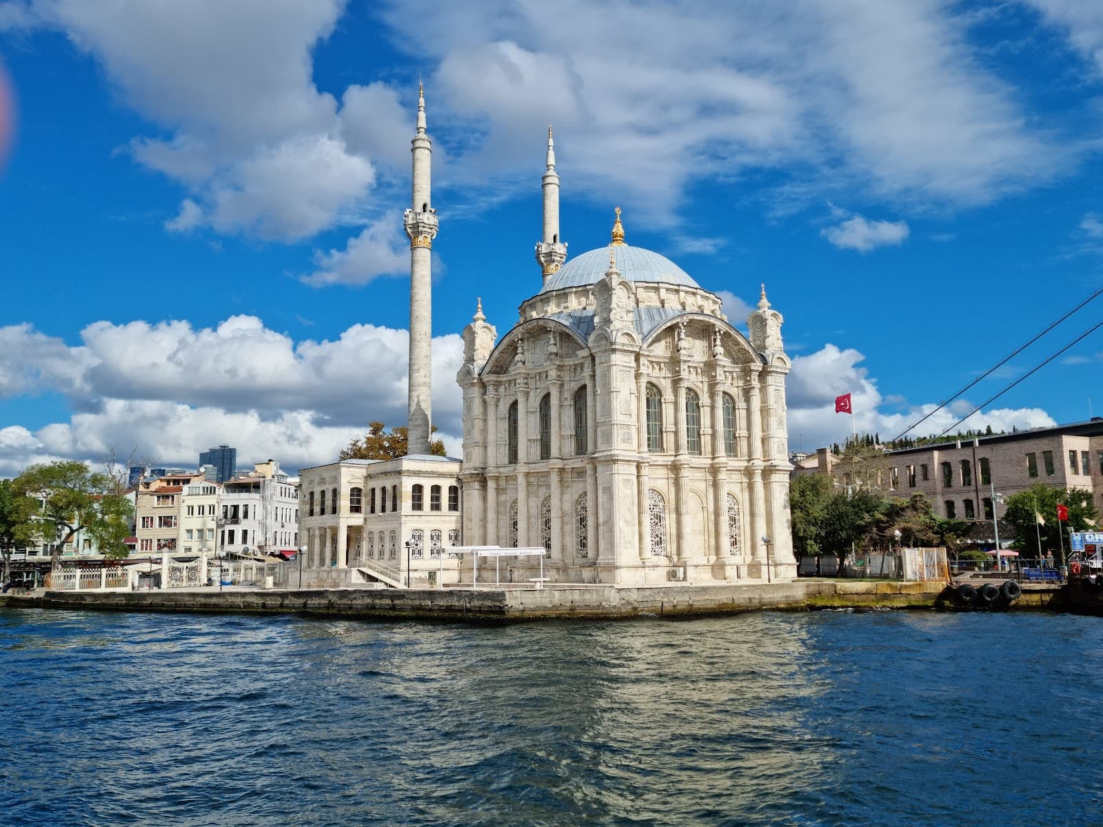 Iconic Ortaköy Mosque on the Bosphorus waterfront.
