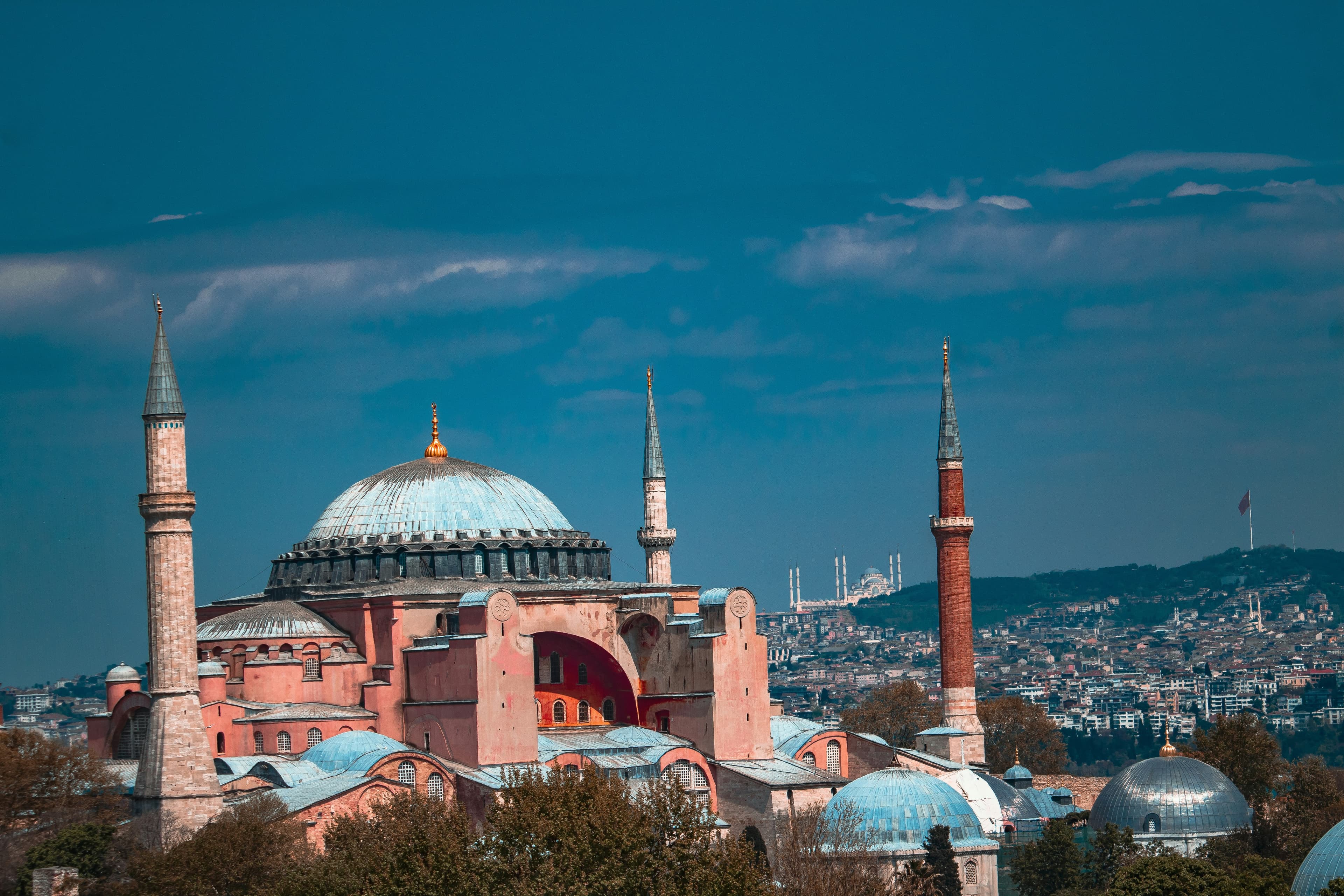 Stunning view of the Hagia Sophia Grand Mosque in Istanbul.